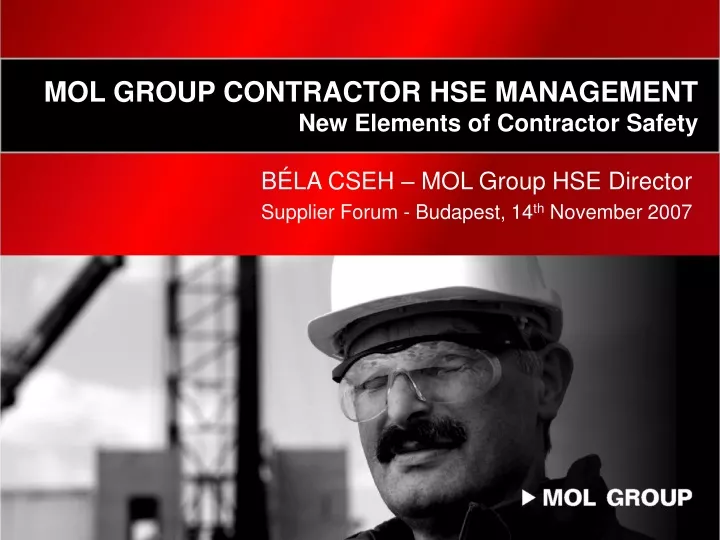 mol group contractor hse management new elements of contractor safety