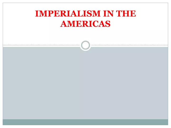 imperialism in the americas