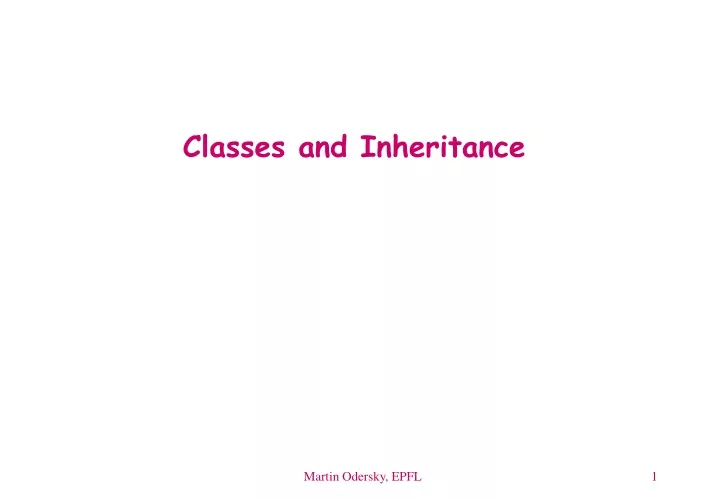 classes and inheritance