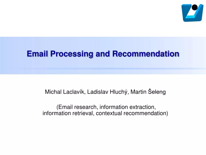 email processing and recommendation