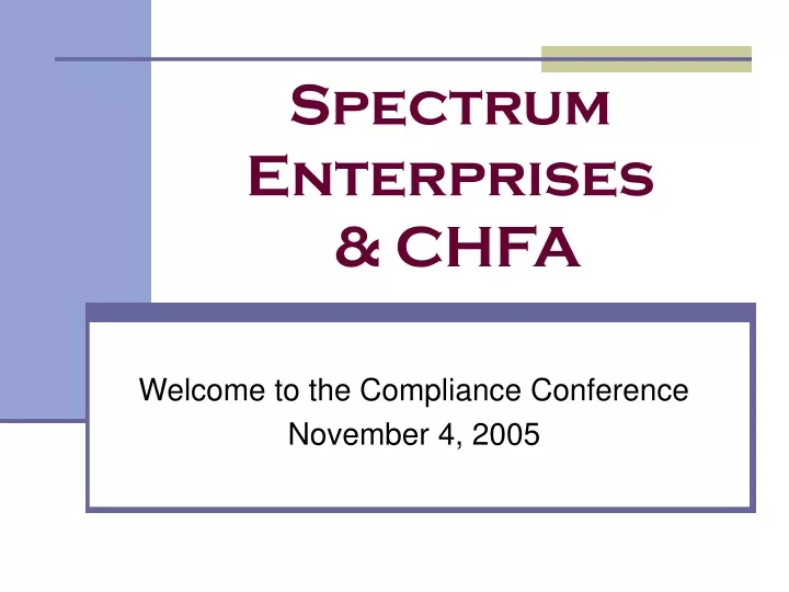 spectrum enterprises chfa