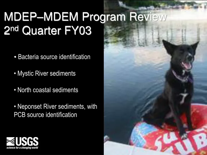 mdep mdem program review 2 nd quarter fy03