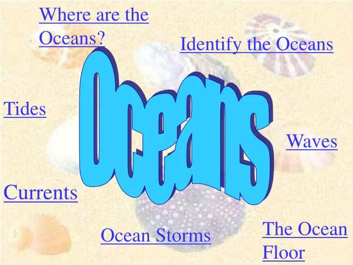 where are the oceans
