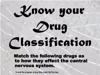 Know your Drug Classification
