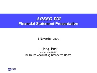 AOSSG WG  Financial Statement Presentation