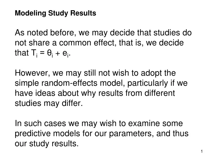 modeling study results as noted before