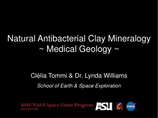Natural Antibacterial Clay Mineralogy ~ Medical Geology ~
