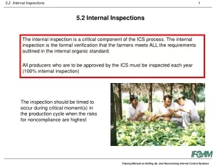 5.2 Internal Inspections
