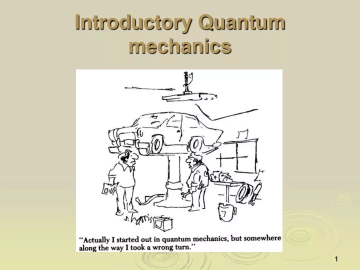 introductory quantum mechanics