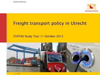 Freight transport policy in Utrecht