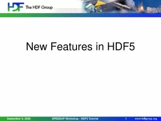 New Features in HDF5