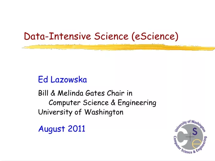 data intensive science escience
