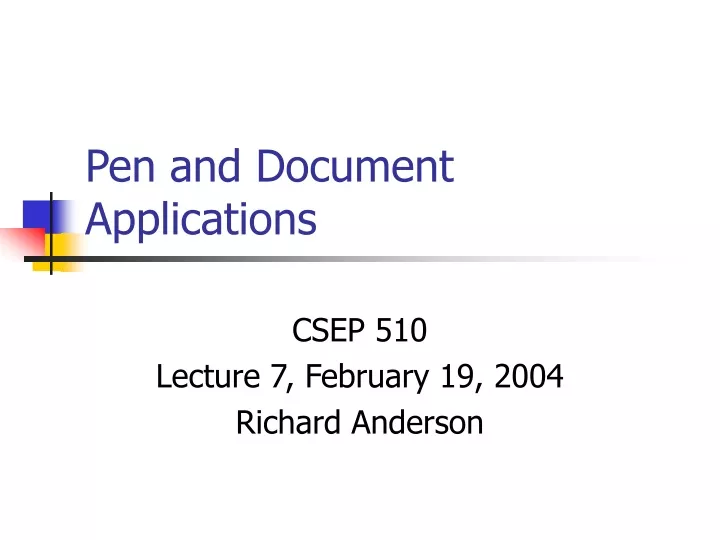 pen and document applications