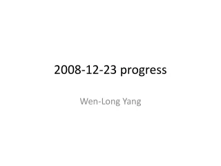 2008-12-23 progress