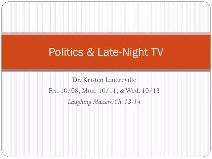 politics late night tv