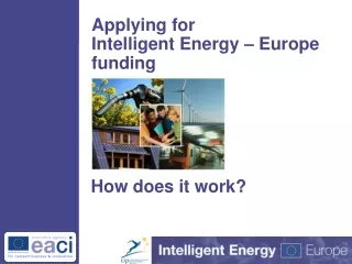 Applying for Intelligent Energy – Europe funding