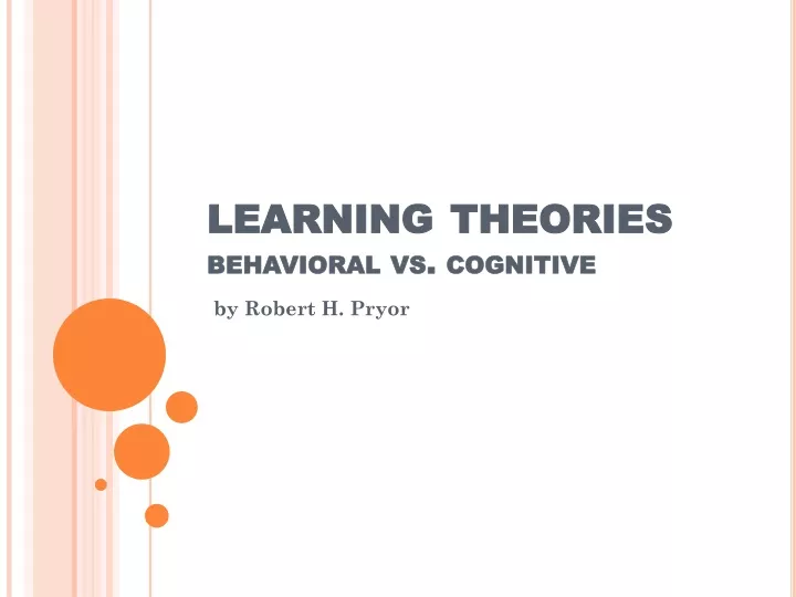 learning theories behavioral vs cognitive
