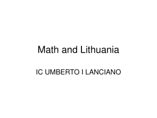 Math and Lithuania