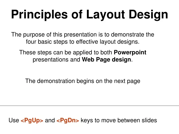 principles of layout design