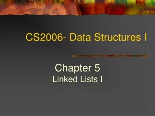 CS2006- Data Structures I