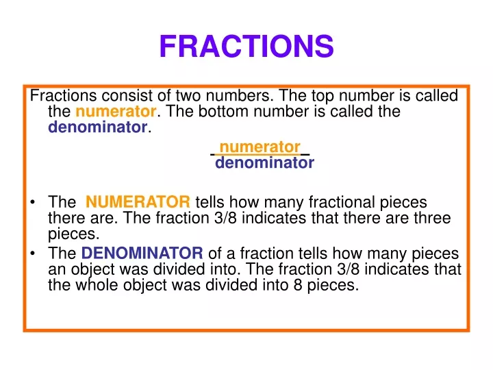 fractions