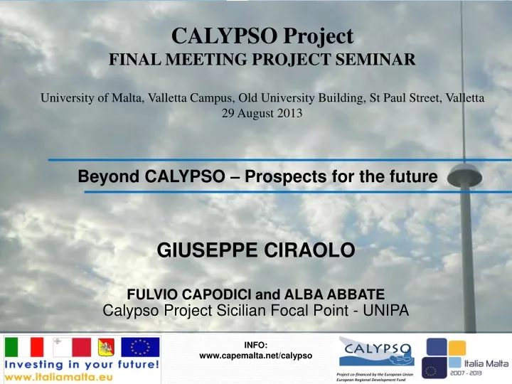 calypso project final meeting project seminar