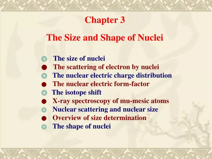 chapter 3 the size and shape of nuclei