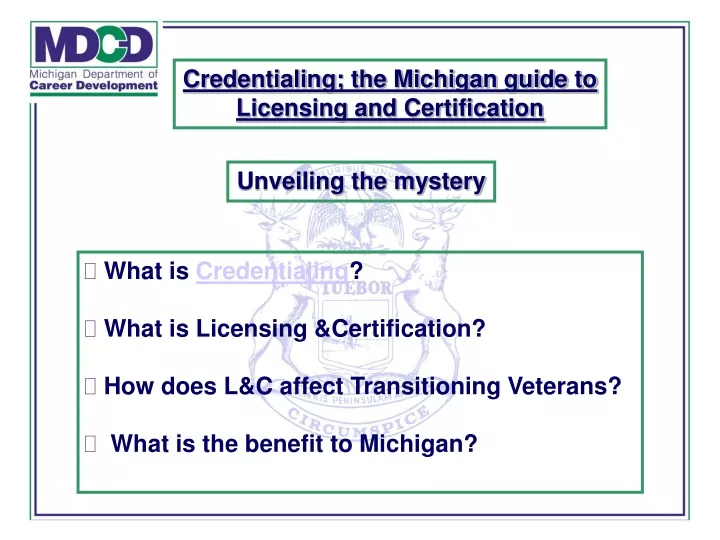 credentialing the michigan guide to licensing