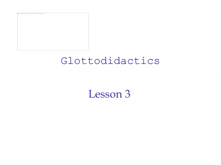 glottodidactics