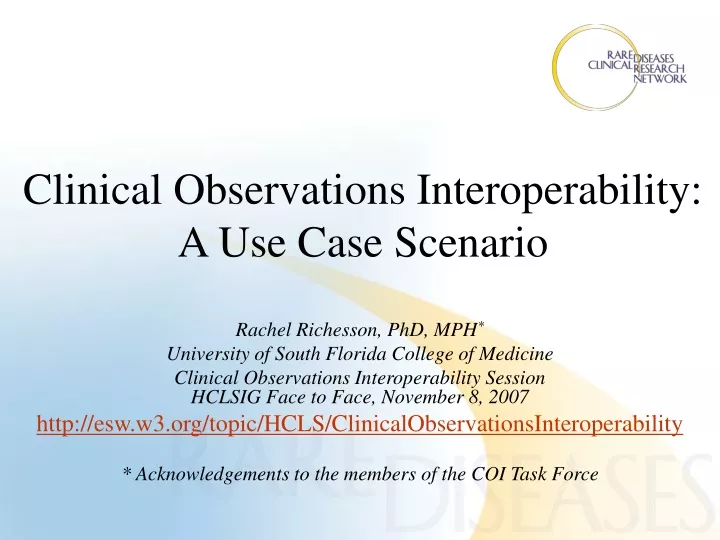 clinical observations interoperability a use case scenario