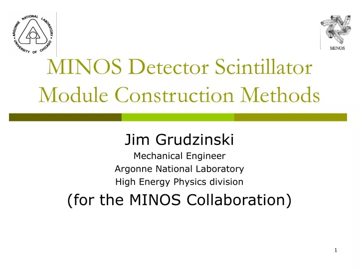 minos detector scintillator module construction methods
