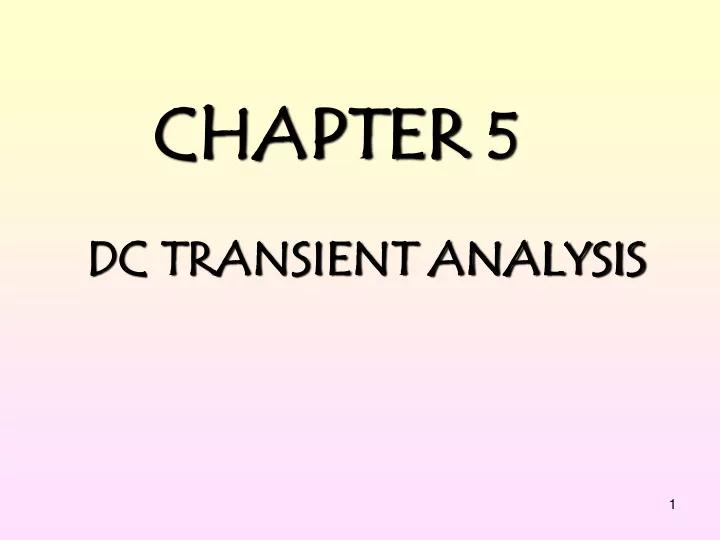 dc transient analysis
