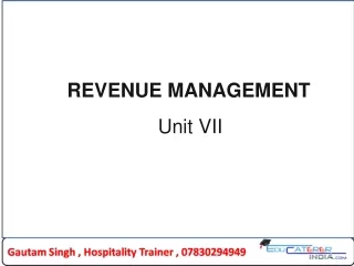 REVENUE MANAGEMENT