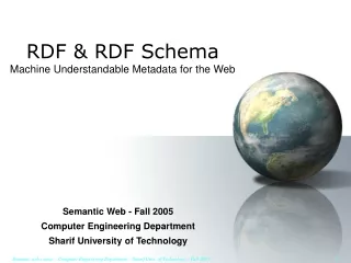 RDF &amp; RDF Schema Machine Understandable Metadata for the Web