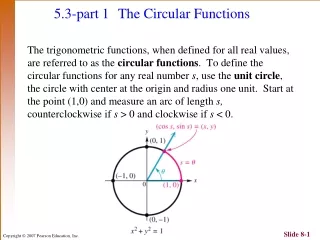 5.3-part 1	The Circular Functions