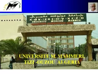 UNIVERSITE M. MAMMERI. TIZI -OUZOU  ALGERIA