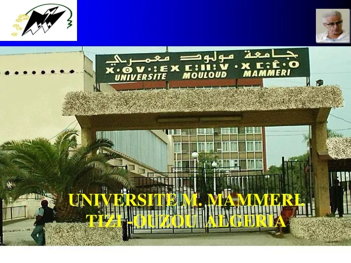 universite m mammeri tizi ouzou algeria