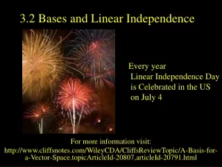 3.2 Bases and Linear Independence