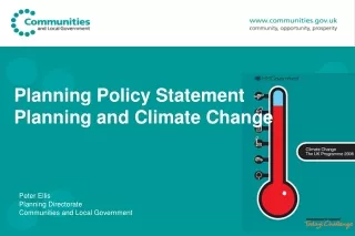 Planning Policy Statement Planning and Climate Change