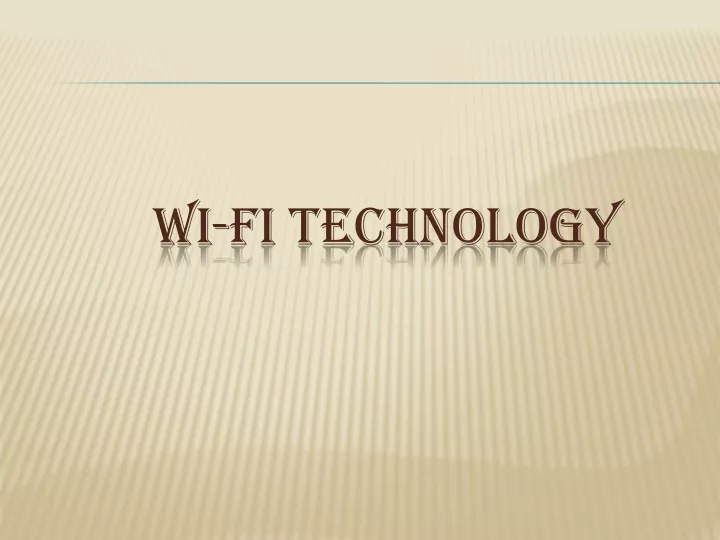 wi fi technology