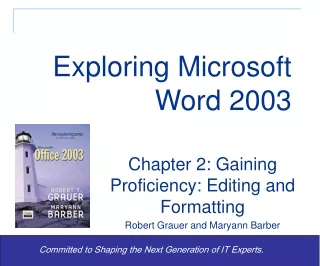 Exploring Microsoft Word 2003