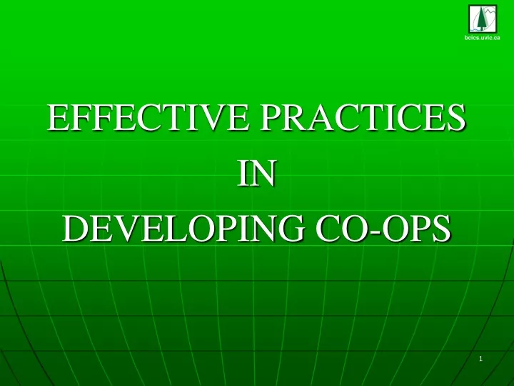 effective practices in developing co ops