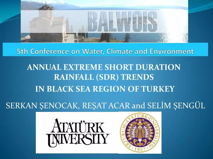 5th conference on water climate and environment