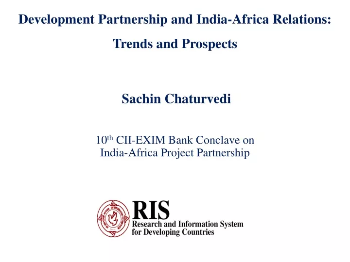 development partnership and india africa