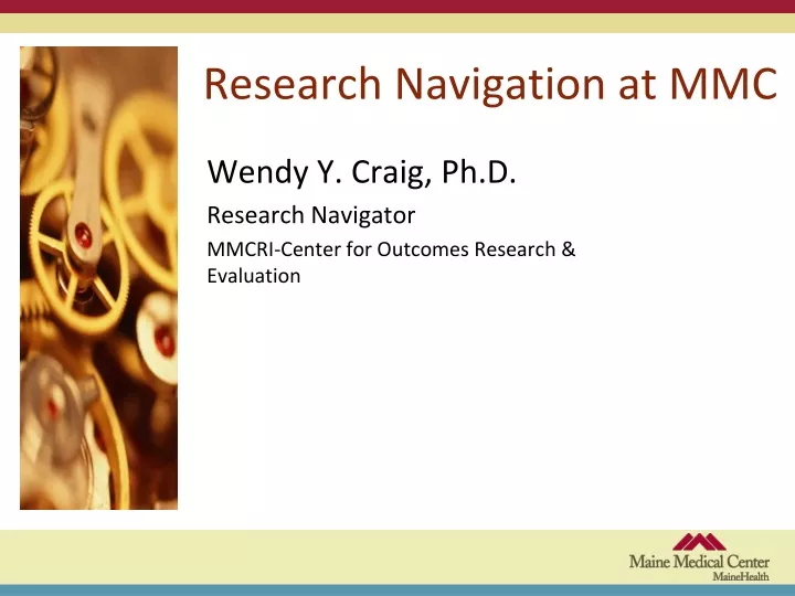 research navigation at mmc