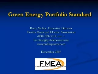 Green Energy Portfolio Standard
