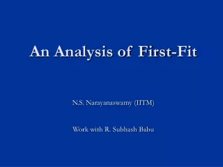 An Analysis of First-Fit