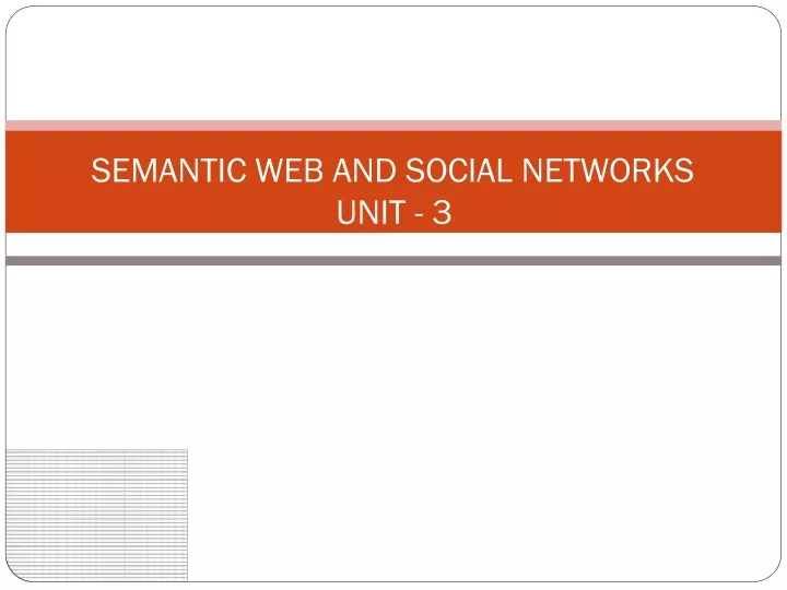 semantic web and social networks unit 3