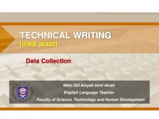 TECHNICAL WRITING [UWB 20302]