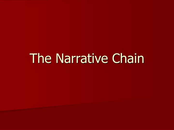 the narrative chain